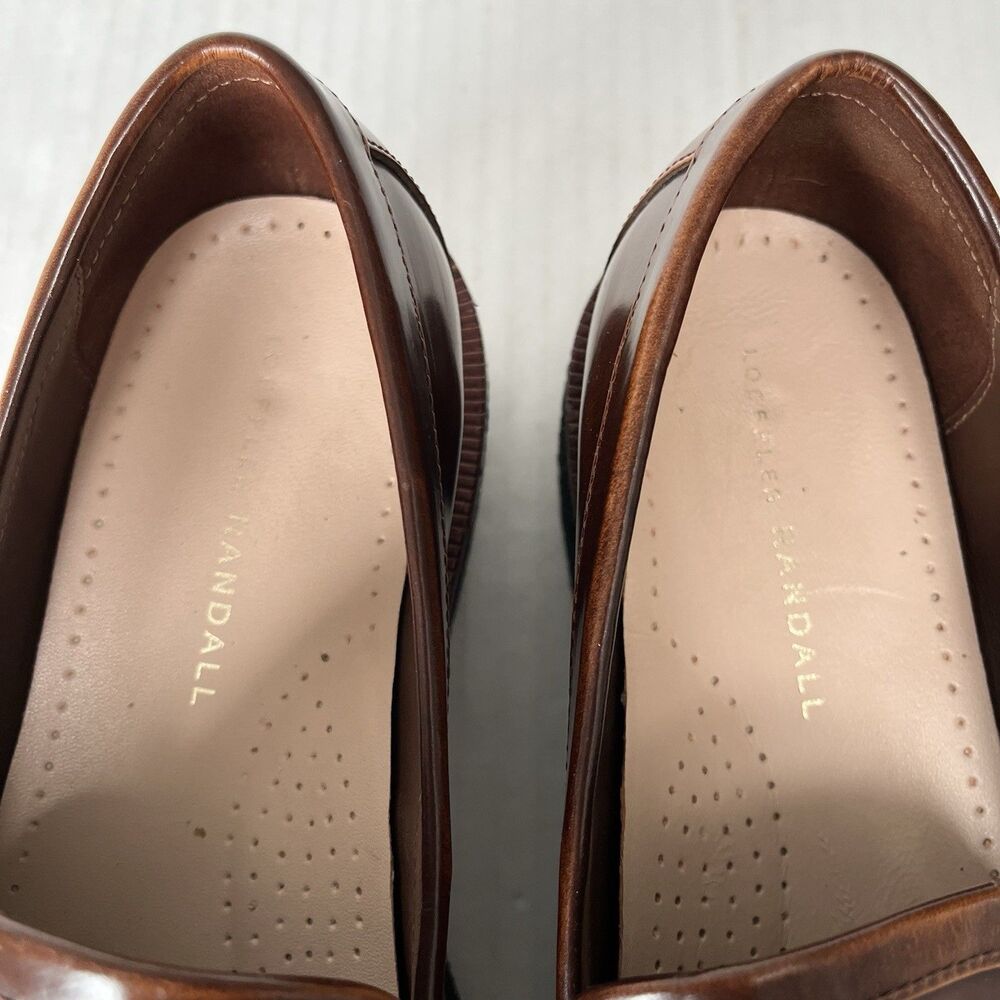 Loeffler Randall Rikki Platform Penny Loafers Wedge Lugged Sole Oxfords Size 7 - Picture 10 of 16
